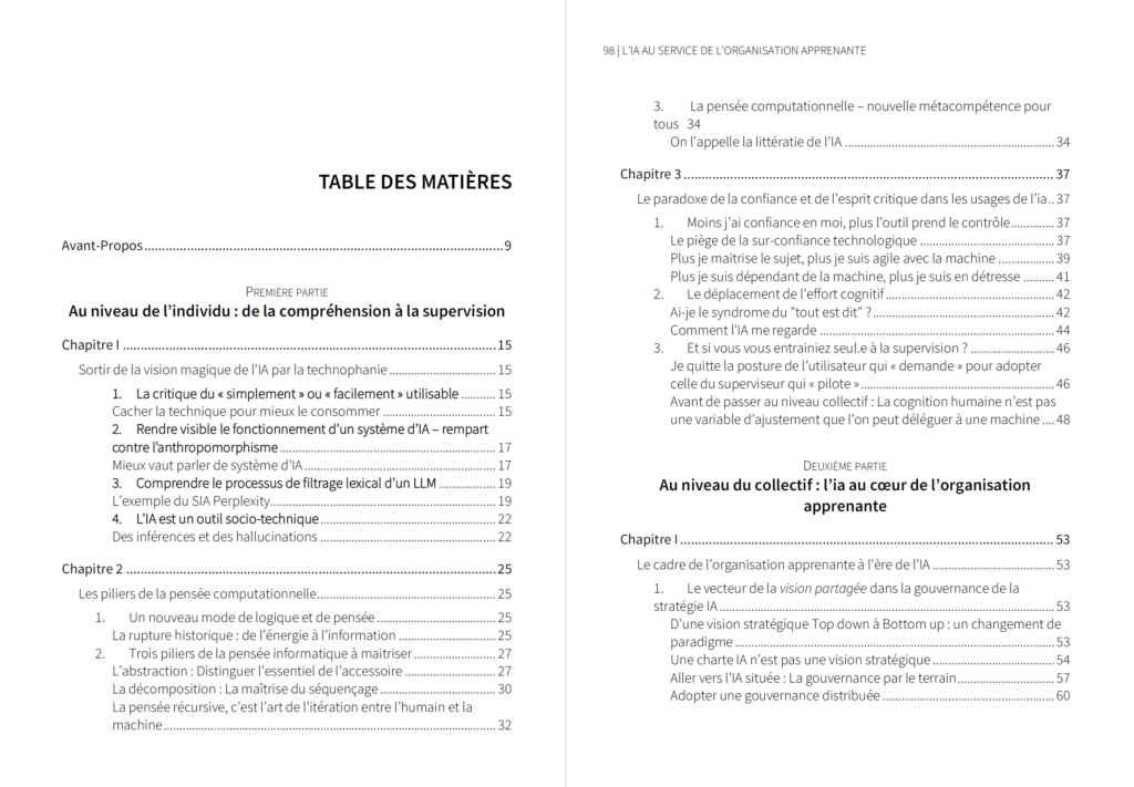 Sommaire de l'IA au service de l'organisation apprenante
